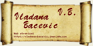 Vladana Bačević vizit kartica